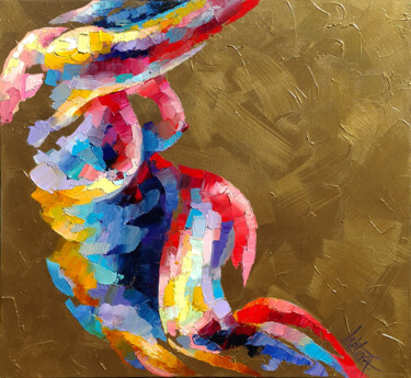 제목이 "Magic of movement"인 미술작품 Viktoria Lapteva로, 원작, 기름 나무 들것 프레임에 장착됨