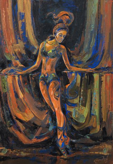 Mystic Beginning Painting titled "Mystic Beginning" by Artist Gurdish Pannu Punjabi Painting Gallery, Original Artwork, Acrylic