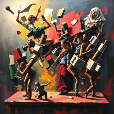 数字艺术 标题为“scene de théatre a…” 由Daoudi Mohamed, 原创艺术品, AI生成的图像