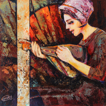 The Country Strings Ζωγραφική με τίτλο "The Country Strings" από Artist Gurdish Pannu Punjabi Painting Gallery, Αυθεντικά έργα τέχνης, Ακρυλικό