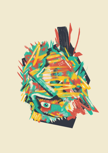 Digital Arts με τίτλο "SHGTS 5" από Bibs, Αυθεντικά έργα τέχνης, Ψηφιακή ζωγραφική