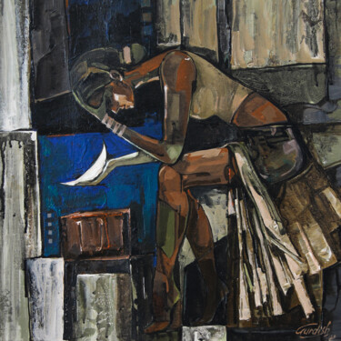绘画 标题为“A Letter To Life” 由Artist Gurdish Pannu Punjabi Painting Gallery, 原创艺术品, 丙烯