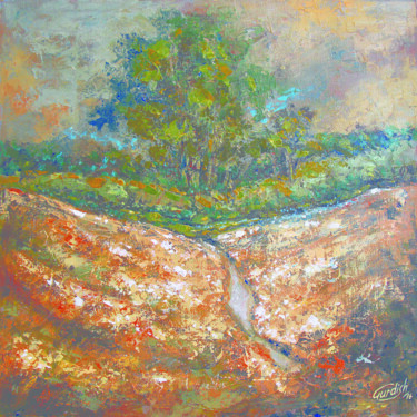 绘画 标题为“The Beautiful Lands…” 由Artist Gurdish Pannu Punjabi Painting Gallery, 原创艺术品, 丙烯