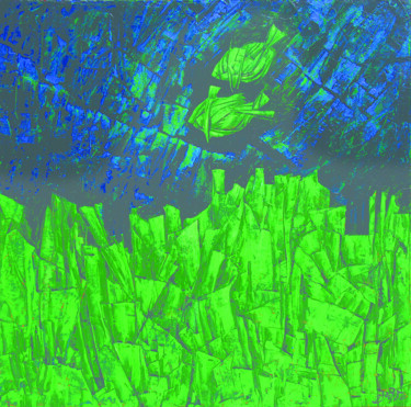 Peinture intitulée "The Fortune Fishes-…" par Artist Gurdish Pannu Punjabi Painting Gallery, Œuvre d'art originale, Acrylique