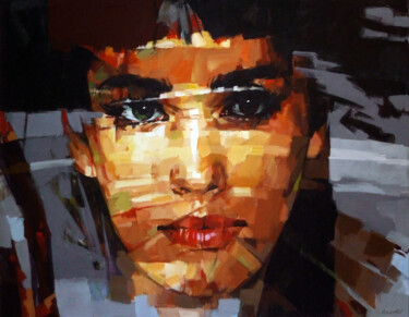 Painting titled "Z. PORTRAIT" by Aleksandr Ilichev, Original Artwork, Acrylic