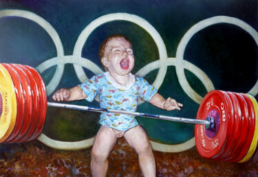 Картина под названием "Champion" - Anatoly Varvarov, Подлинное произведение искусства, Масло Установлен на Деревянная рама д…