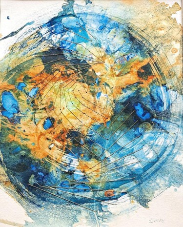제목이 "abstraction"인 사진 Liberty로, 원작, 시아노타입
