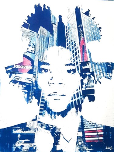제목이 "basquiat 1"인 사진 Liberty로, 원작, 시아노타입