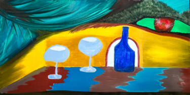 Painting titled "Oculus vitae (Eye o…" by Serj Bukhtiyarov, Original Artwork, Oil Mounted on Wood Stretcher frame