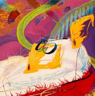 Pintura intitulada "Funny shoe" por Margarita Pakhomova, Obras de arte originais, Acrílico Montado em Armação em madeira