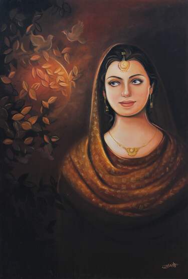 Sargi Wela- Punjabi Mutiyaar 绘画 标题为“Sargi Wela- Punjabi…” 由Artist Gurdish Pannu Punjabi Painting Gallery, 原创艺术品, 丙烯