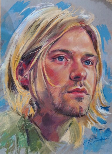图画 标题为“Kurt Cobain” 由Anastasia Soroka, 原创艺术品, 粉彩