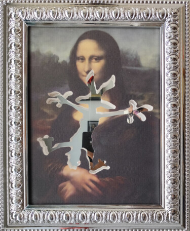 Pintura titulada "Mona Lisa" por Sagrasse, Obra de arte original, Acrílico Montado en Panel de madera