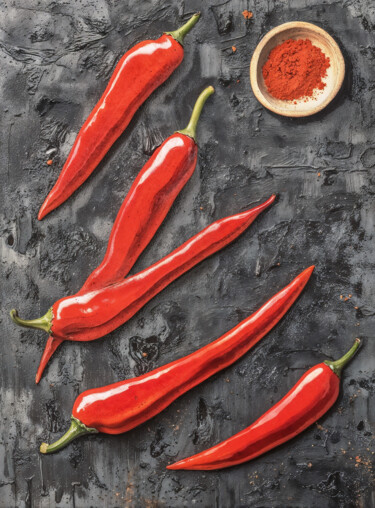绘画 标题为“Very Spicy” 由Luda Rakhmanov, 原创艺术品, 丙烯