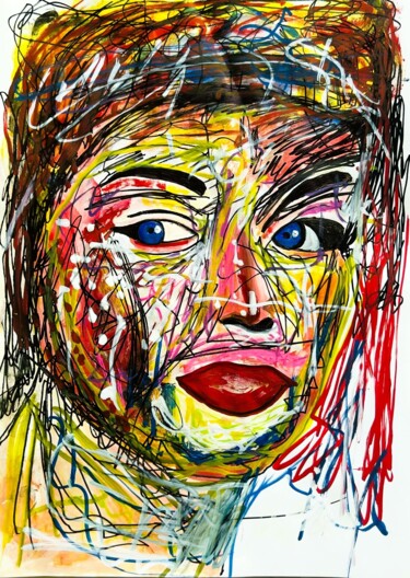 Painting titled "Première Peau" by Dandeeart , Original Artwork, Acrylic