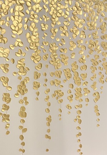 Peinture intitulée "Large wall art, gol…" par Artininterior, Œuvre d'art originale, Acrylique