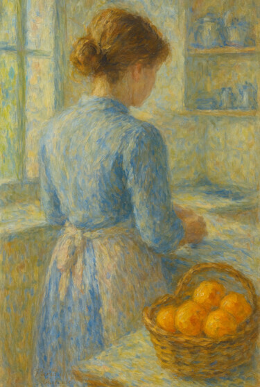 제목이 "Morning of June 2"인 그림 Parisa Sahafiasl로, 원작, 안료