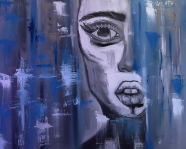 Картина под названием "Veiled Emotions" - Samira Rahimova, Подлинное произведение искусства, Масло Установлен на Деревянная…