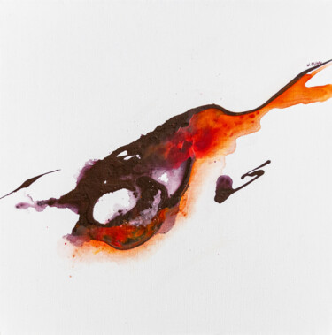 Schilderij getiteld "Depth" door Weronika Dylag, Origineel Kunstwerk, Acryl Gemonteerd op Frame voor houten brancard