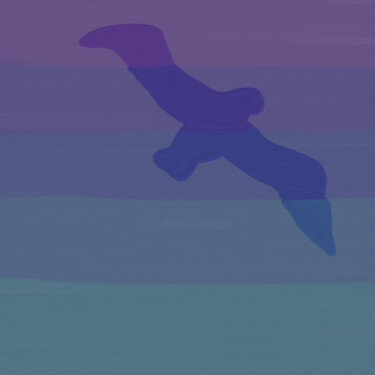 Artes digitais intitulada "Free bird" por Hans Korevaar, Obras de arte originais, Pintura digital