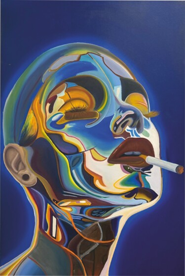 "Portrait with Depth" Schilderij getiteld ""Portrait with Dept…" door Ivan Garbuzov, Origineel Kunstwerk, Olie Gemonteerd op Andere stijve panelen