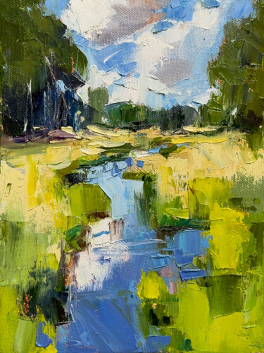 Green Silence Schilderij getiteld "Green Silence" door Daria Zavadenko, Origineel Kunstwerk, Olie