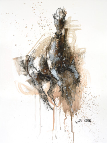 제목이 "Nu Equin 166t"인 미술작품 Benedicte Gele로, 원작, 아크릴
