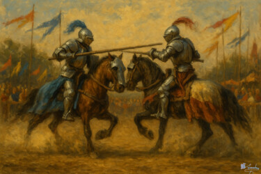Echoes of Chivalry 「Echoes of Chivalry」というタイトルの絵画 Elio Segundo Sanchezによって, オリジナルのアートワーク, オイル