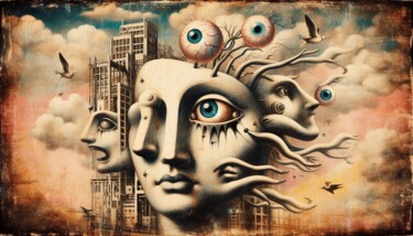 Arte digitale intitolato "GRUNGE 024" da Karavix, Opera d'arte originale, Immagine generata dall'IA