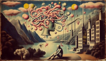Arte digitale intitolato "GRUNGE 028" da Karavix, Opera d'arte originale, Immagine generata dall'IA