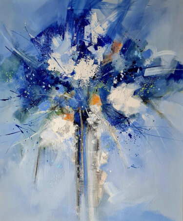 Pittura intitolato "BLEU" da Brad Minn, Opera d'arte originale, Acrilico