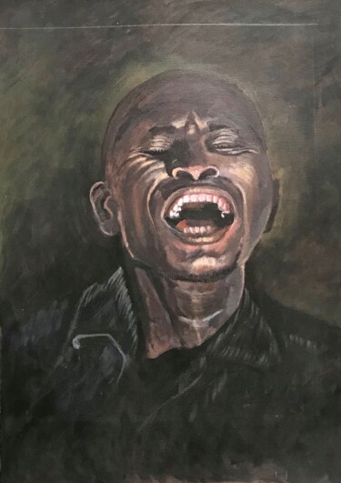 Schilderij getiteld "JAZZ SINGER" door Ana Candioti, Origineel Kunstwerk, Acryl