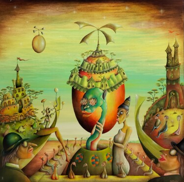 L'Eclosion Peinture intitulée "L'Eclosion" par Andrej Platounov, Œuvre d'art originale, Huile Monté sur Châssis en bois