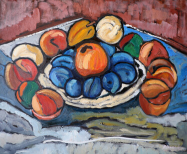 Sukaldean Pittura intitolato "Sukaldean" da Mañoli Zapirain, Opera d'arte originale, Olio Montato su Telaio per barella in legno