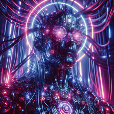"His name is Neon" başlıklı Dijital Sanat Александр Погодин tarafından, Orijinal sanat, AI tarafından oluşturulan görüntü