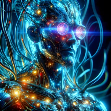 "His name is Neon, v…" başlıklı Dijital Sanat Александр Погодин tarafından, Orijinal sanat, AI tarafından oluşturulan görüntü