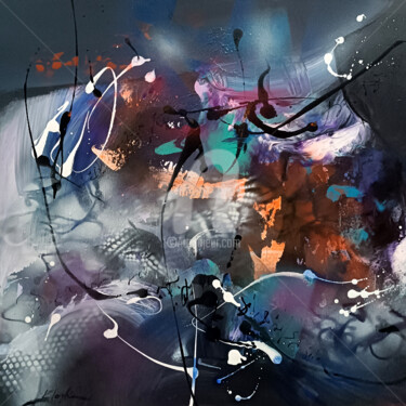 Composition 85 – The Map of Forgotten Echoes 绘画 标题为“Composition 85 – Th…” 由Kloska Ovidiu, 原创艺术品, 丙烯 安装在木质担架架上