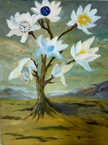 The Bloom of Time "The Bloom of Time" başlıklı Tablo Vera Sol tarafından, Orijinal sanat, Petrol Ahşap Sedye çerçevesi üzerine monte edilmiş
