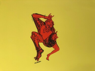 "Tequila Diablo" başlıklı Baskıresim Roberto Rébora tarafından, Orijinal sanat, Litografi