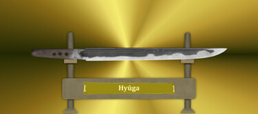 数字艺术 标题为“Hyuga Masamune Gold” 由Marun Bönninghaus, 原创艺术品, 数字油画