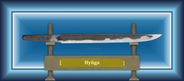 数字艺术 标题为“Hyuga Masamune Blau” 由Marun Bönninghaus, 原创艺术品, 数字油画