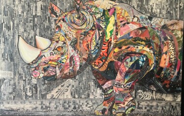 Wild Grafitti Κολάζ με τίτλο "Wild Grafitti" από Moira Mcainsh, Αυθεντικά έργα τέχνης, Ακρυλικό Τοποθετήθηκε στο Ξύλινο φορείο σκελετό