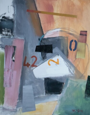 Sapienti Sat Collages titled "Sapienti Sat" by Julija Levuskane, Original Artwork, Oil Mounted on Wood Stretcher frame