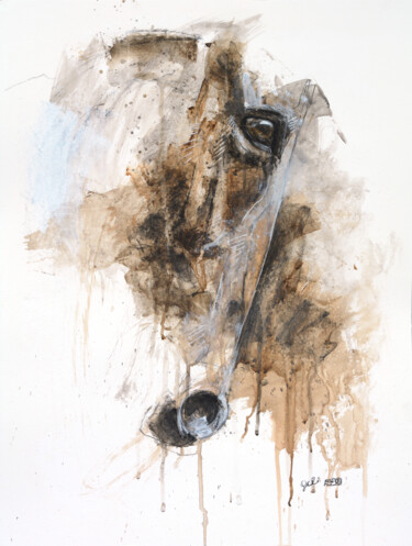 Schilderij getiteld "Expression 43t" door Benedicte Gele, Origineel Kunstwerk, Acryl