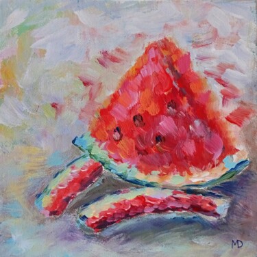 绘画 标题为“Watermelon” 由Dilyara Moldabekova, 原创艺术品, 丙烯 安装在木质担架架上