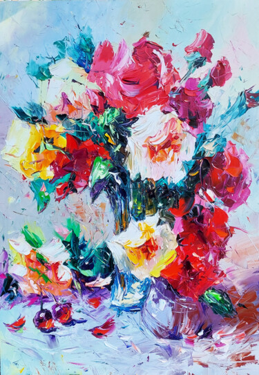 Burst of Joy Pittura intitolato "Burst of Joy" da Andranik Harutyunyan, Opera d'arte originale, Olio Montato su Telaio per barella in leg…