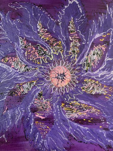Schilderij getiteld "Divine Flower" door Ulia Zaklikovskaa, Origineel Kunstwerk, Acryl