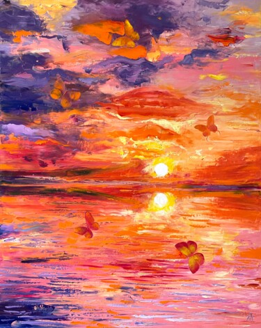 绘画 标题为“I blessed the day I…” 由Maria Mikileva, 原创艺术品, 油 安装在木质担架架上