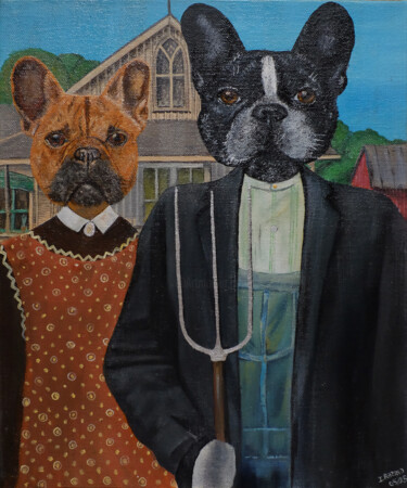 Frenchie Gothic "Frenchie Gothic" başlıklı Tablo Iuliia Razina tarafından, Orijinal sanat, Akrilik