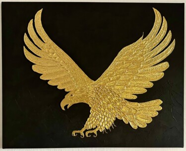 Painting titled "Eagle" by Silvia Ghilas, Original Artwork, Acrylic